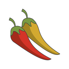 Pepper vegetable icon. Organic healthy fresh and natural food theme. Isolated design. Vector illustration