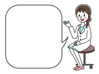 医者　女性　白衣