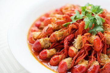 Spicy Chinese crayfish dish