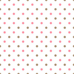 Fototapeta na wymiar Seamless Polka Dot Pattern Background