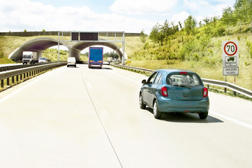 Cargo transportation by on the autobahn