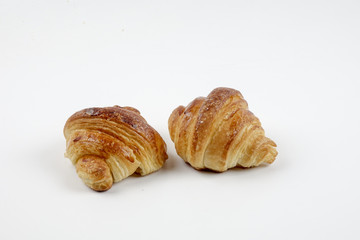 sweet bread with raisin isolated on whie