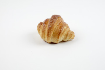 sweet bread with raisin isolated on whie