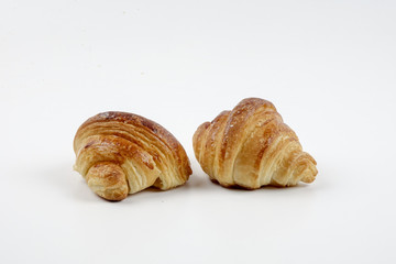 sweet bread with raisin isolated on whie