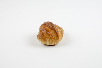 sweet bread with raisin isolated on whie