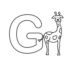 Baby  animals  alphabet  kids coloring  page
