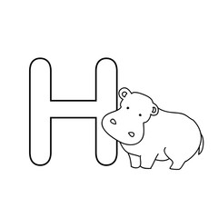 Baby  animals  alphabet  kids coloring  page
