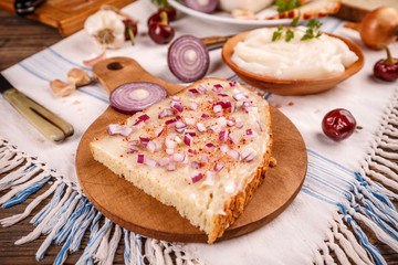 Lard spread on home baked bread