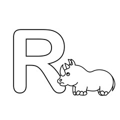Baby  animals  alphabet  kids coloring  page
