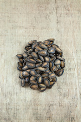Group of watermelon seeds.