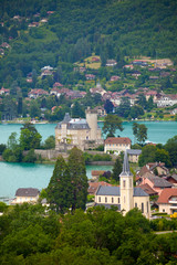 Fototapeta na wymiar Annecy lake, region Houte Savoie, France