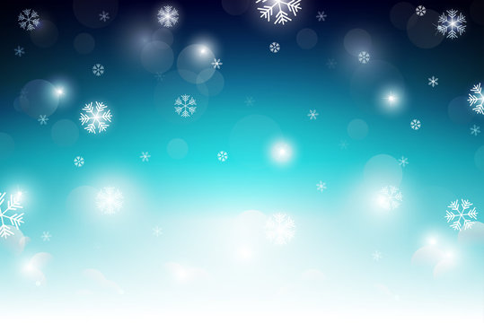 Winter background with snowflakes. Vector illustration. Christmas background.
