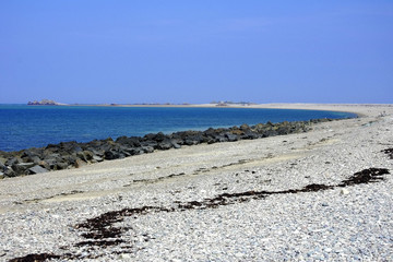 coastline brittany france summer