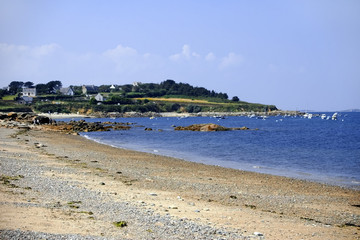 coastline brittany france summer