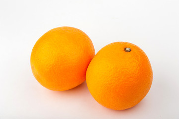 Oranges on white background
