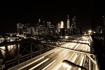 Fototapeta na wymiar Manhattan la nuit 