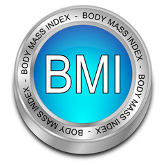 BMI - Body Mass Index Button - 3D illustration