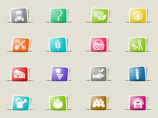 agriculture icon set