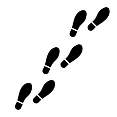 Shoe print trail