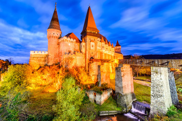 Fototapeta na wymiar Corvin Castle - Hunedoara, Transylvania, Romania