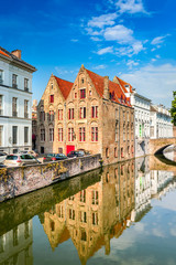 Fototapeta premium Bruges canal, Flanders, Belgium