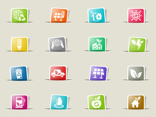 alternative energy icon set