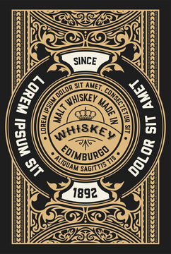 Vintage design for labels. Suitable for whiskey or other product