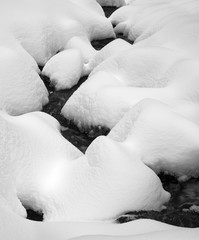 Carpathian River in winter