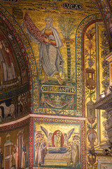 Fototapeta na wymiar Interior of Basilica di Santa Maria in Trastevere in Rome. Italy