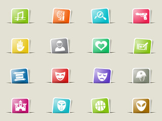 cinema genre icon set