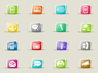 communication icon set