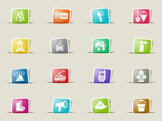 fire brigade icon set