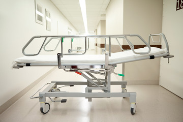 hospital gurney or stretcher at emergency room - obrazy, fototapety, plakaty