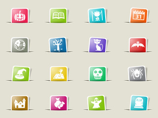 halloween icon set