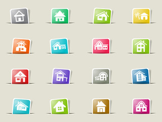 house type icon set
