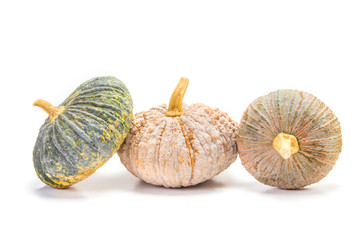 fresh asian pumpkin on white background