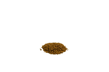 Pile of the instant granulated coffee isolated on white backgrou