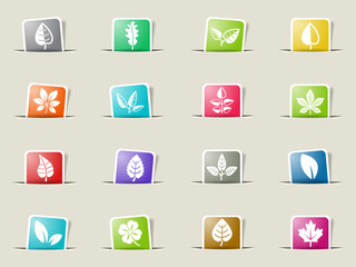 leaves icon set