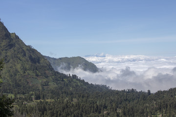 Amazing landscape view surround the Bromo Mountain, Indonesia 