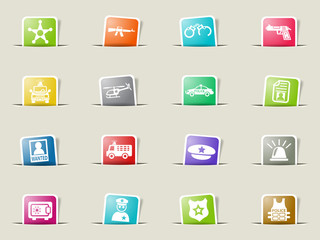 police icon set