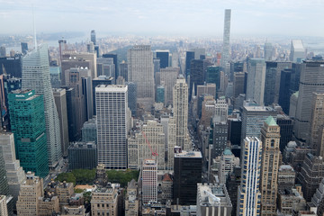 Fototapeta na wymiar Vue sur Manhattan depuis L'empire State Building