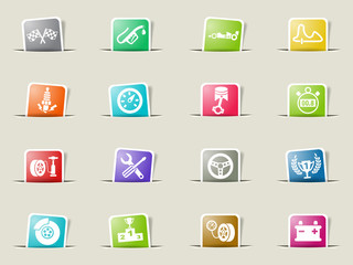 racing icon set