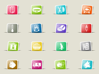 veterinary clinic icon set