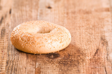 Sesame bagels. 