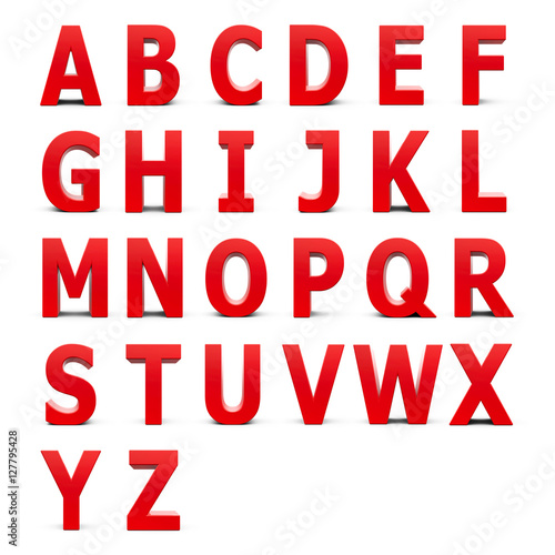 Red Alphabet Set Stock Photo And Royalty Free Images On