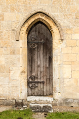 Fototapeta na wymiar St Michael Church Small Door North Facade