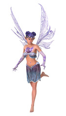 Fototapeta na wymiar 3D Rendering Purple Fairy