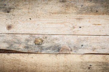 blank wood sign background. rough planks with nails, texture
