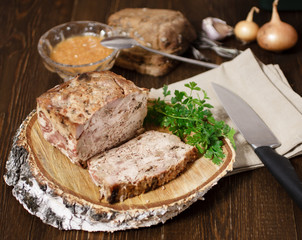 Terrine is a hearty meat dish for dinner