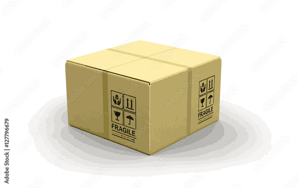 Poster close package. image with clipping path